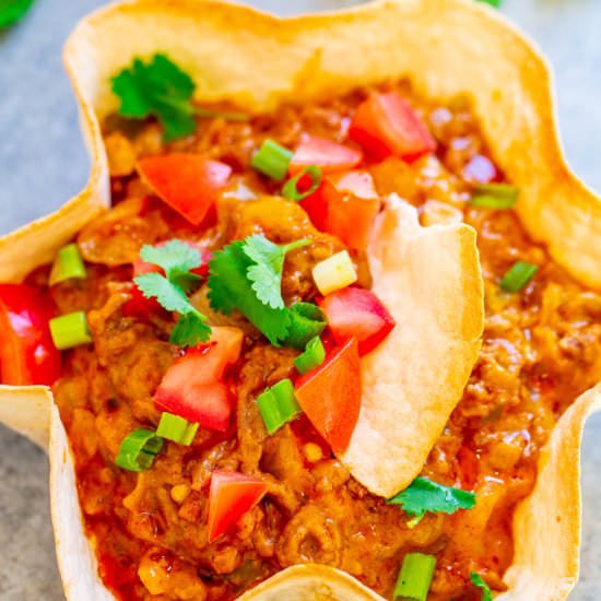 Cheesy Beef Taco Dip