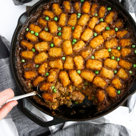 Spicy Vegan Tater Tot Hotdish