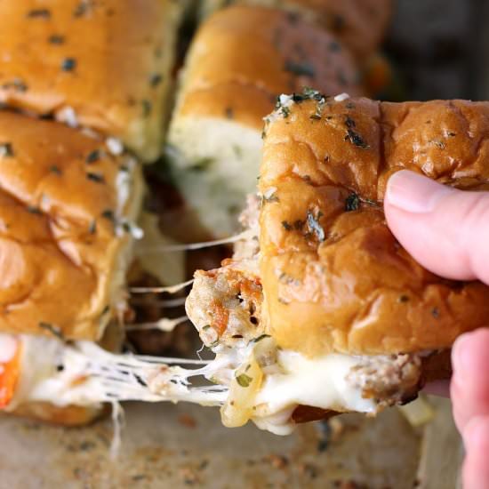 Sausage and Peppers Sliders