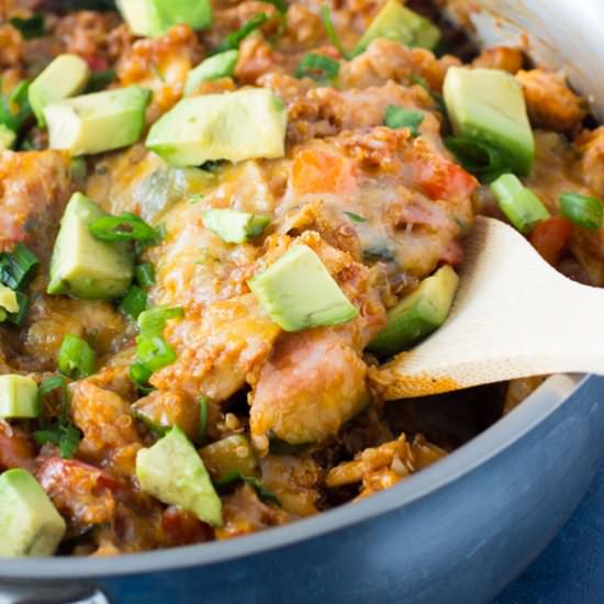 Quinoa Enchilada Chicken Skillet