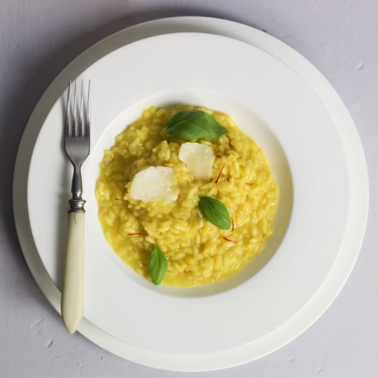 Saffron risotto for Valentine’s day