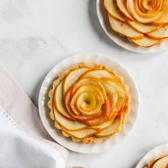 Vegan Apple Rose Tartlets
