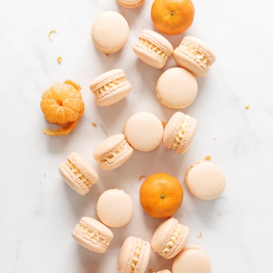 Mandarin Orange Macarons