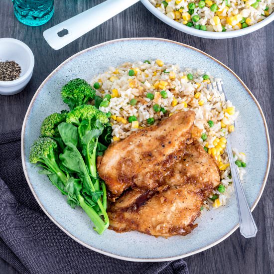 Honey Soy Chicken on Rice