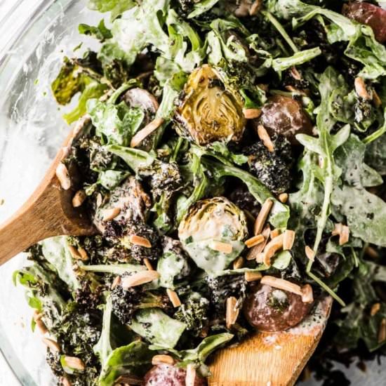 Roasted Winter Green Salad