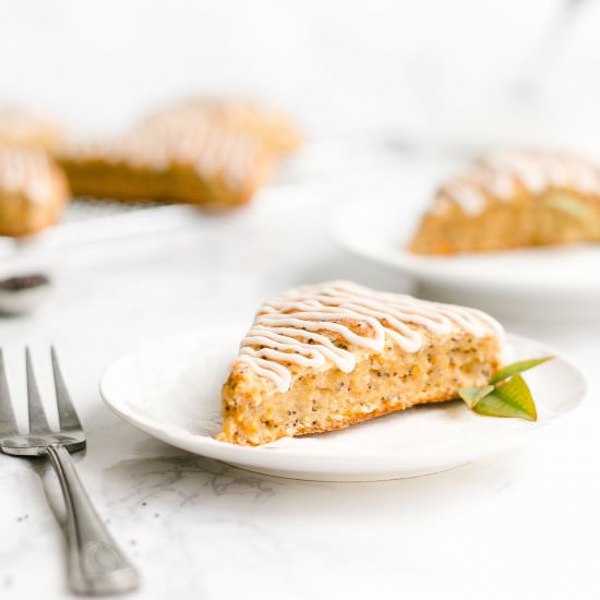 Healthy Orange Poppy Seed Scones