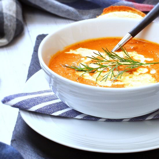 Tomato, Carrot & Dill Soup