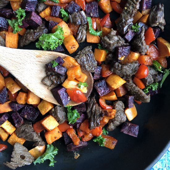 Steak and Sweet Potato Skillet