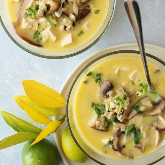 Coconut Lime Tofu Soup