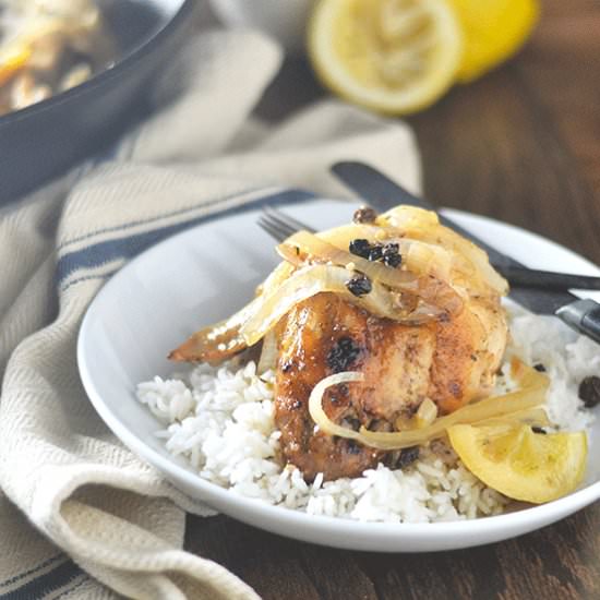 Whole Roasted Lemon Chicken & Onion