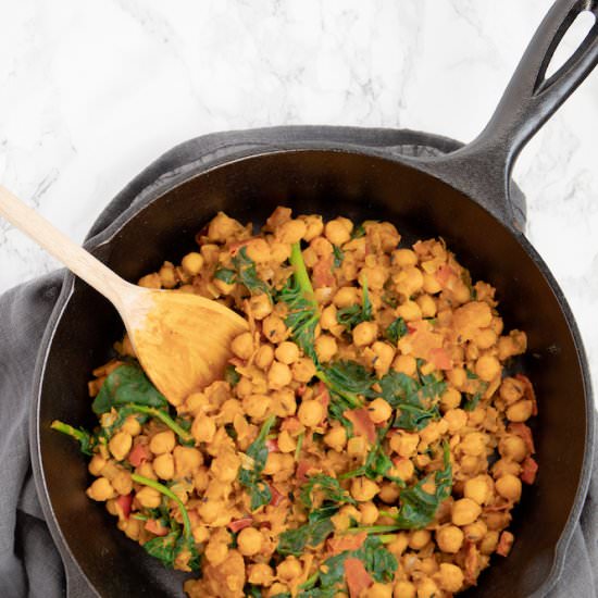 Chickpea and Spinach Curry