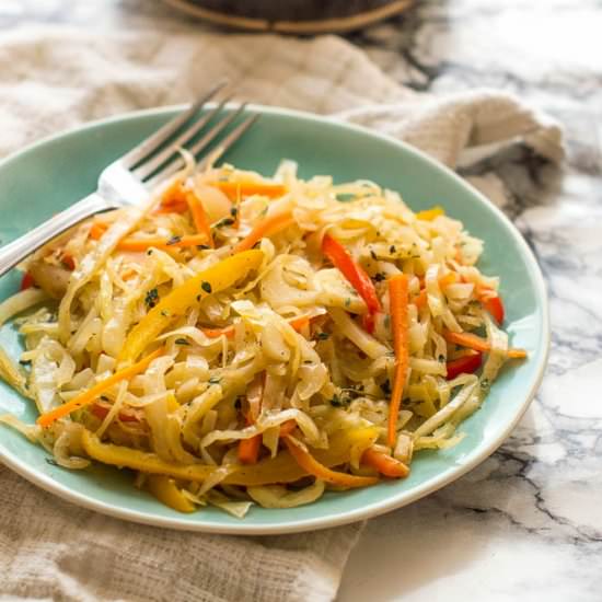 Jamaican steamed cabbage