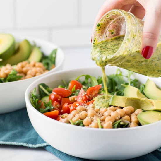 Vegan Hippie Salad with Dressing