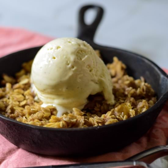 Easy Peach Crisp for Two