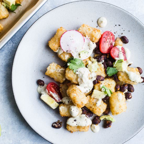 Vegan Salsa Verde Totchos
