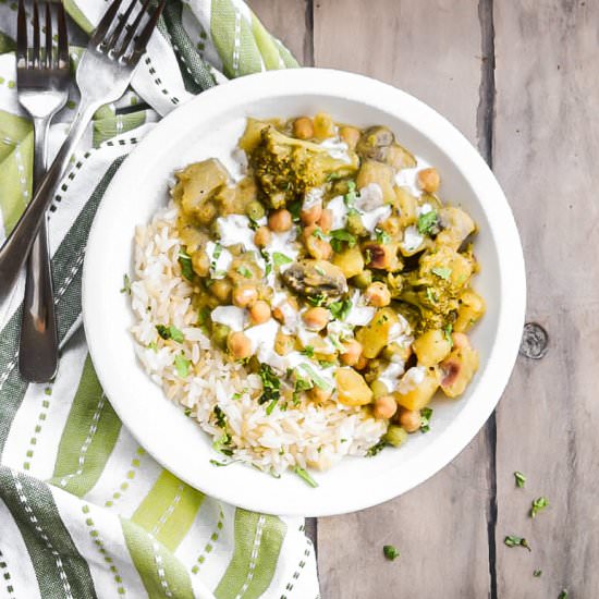 Indian Green Chickpea Curry