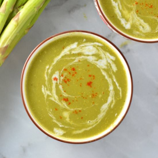 Vegan Cream of Asparagus Soup