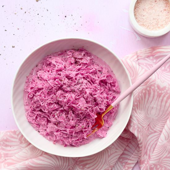 Pink Sauerkraut Side Salad