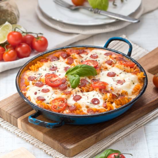 Baked pizza pasta