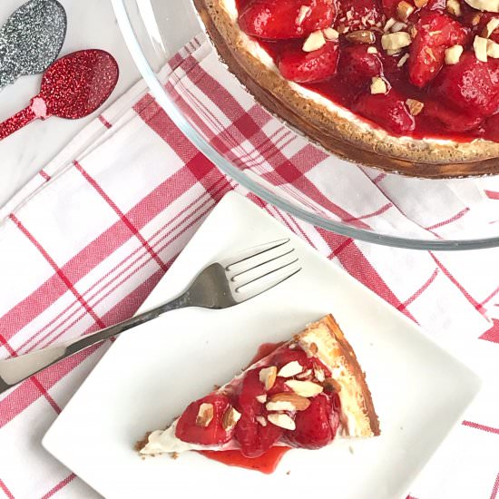 Strawberry Greek Yogurt Cheesecake