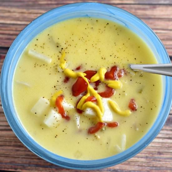 Crockpot Cheeseburger Soup