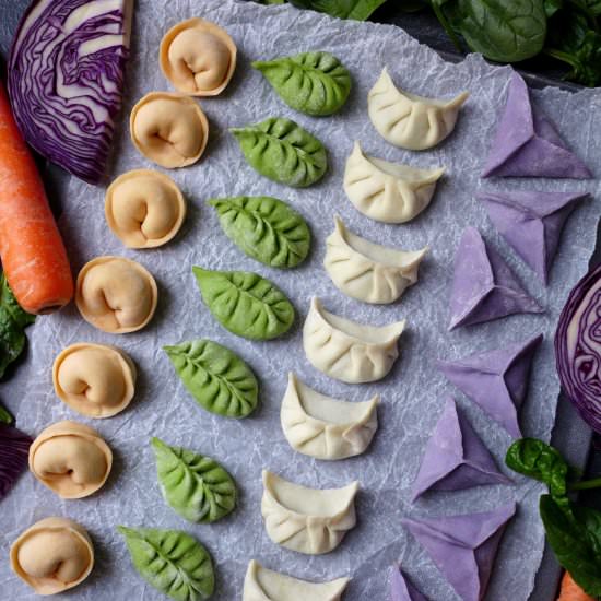 Colourful dumplings