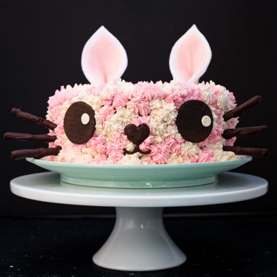 Vegan Funfetti Kitty Cat Cake
