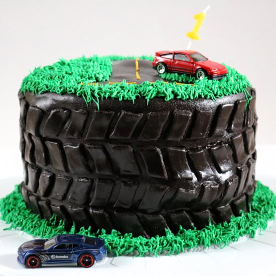 Tire Birthday Cake