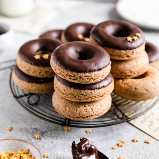 Baked Doughnuts in Chocolate Glaze