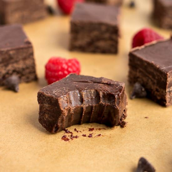Dark Chocolate Raspberry Fudge