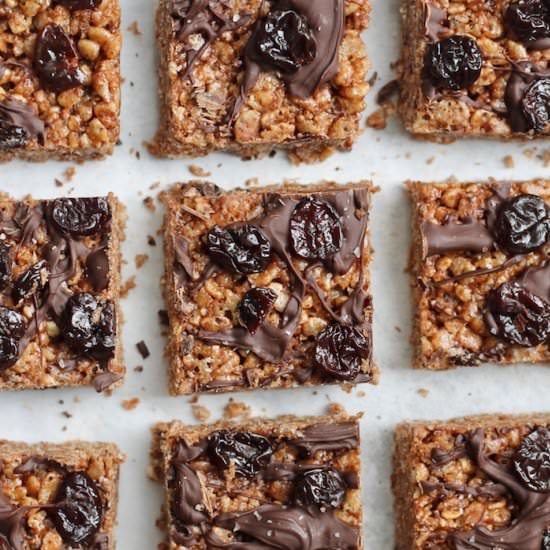Chocolate Cherry Rice Crispy Treats