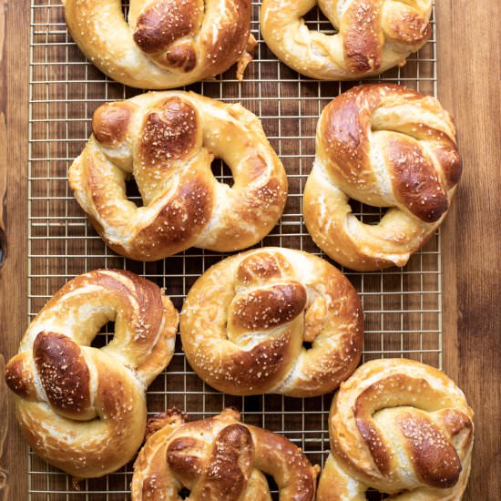 Three Cheese Garlic Soft Pretzels