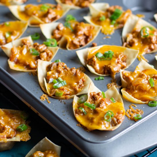 Turkey Taco Wonton Cups