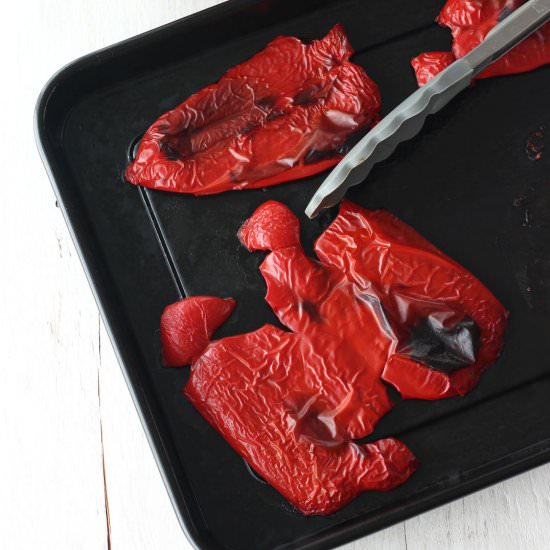 Toaster Oven Roasted Red Peppers
