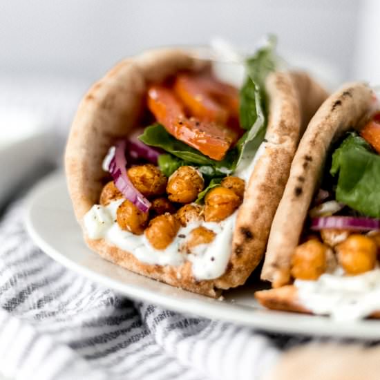 Spicy Chickpea Gyros