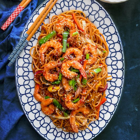 Restaurant Shrimp Chow Mein