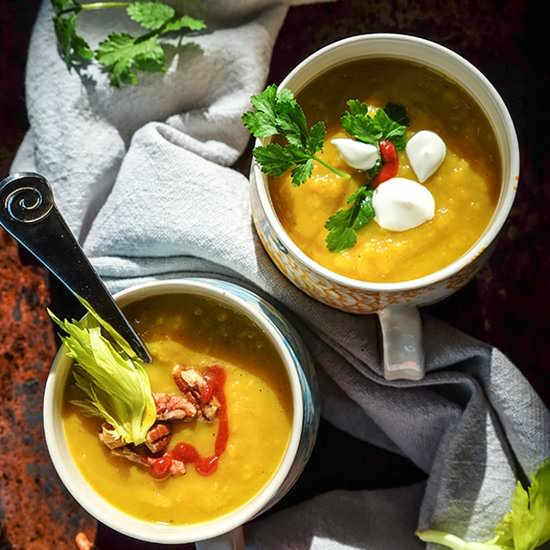 Sweet Potato And Apple Soup (Vegan)
