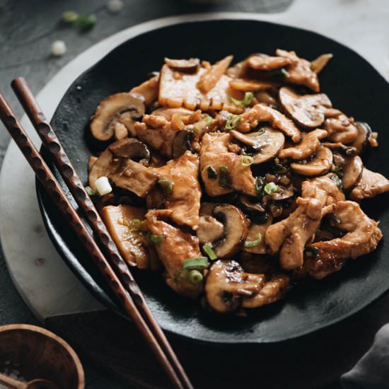 Chinese Mushroom Chicken Stir Fry