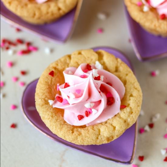 Valentine Sugar Cookie Cups