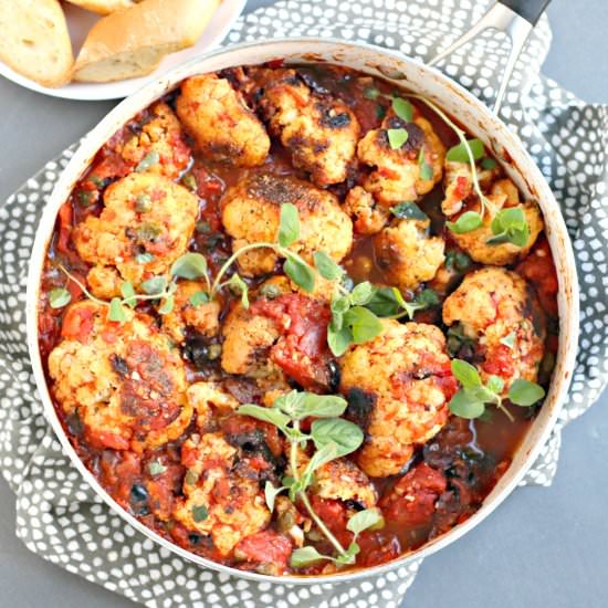 Vegan Puttanesca Cauliflower