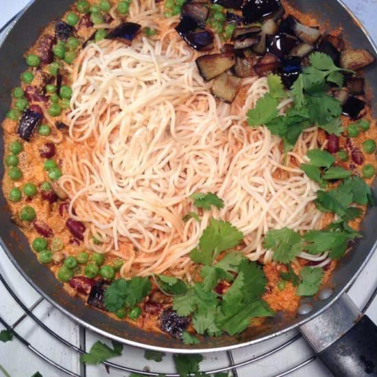 Vegan tandoori pasta
