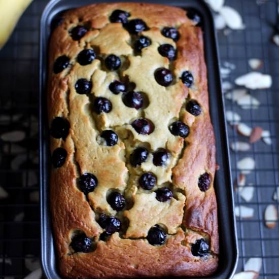 Almond Flour Blueberry Banana Bread