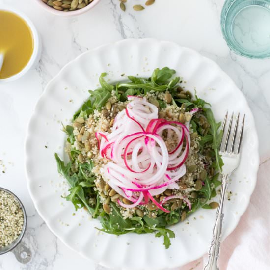 Spiralized Radish and Arugula Salad
