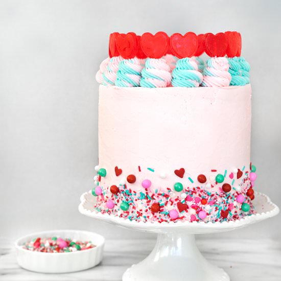 Valentines Day Almond Cake