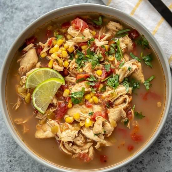 Slow Cooker Spicy Chicken Soup