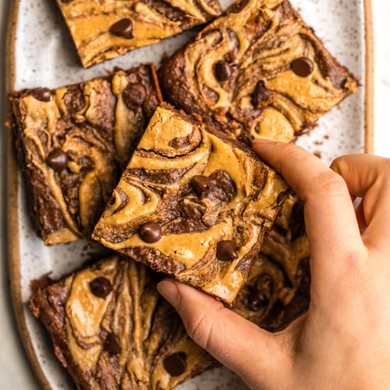 Fudgy Peanut Butter Brownies
