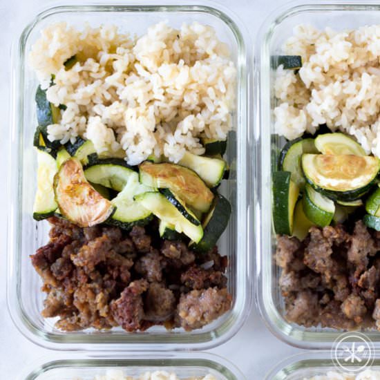 Pork Sausage Meal Prep Bowls
