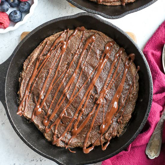 Paleo Brownie Skillet for Two
