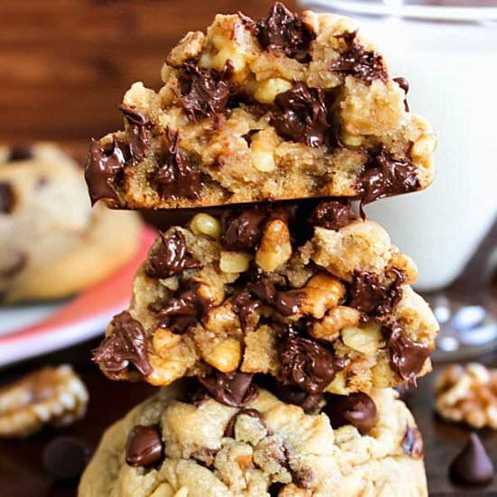 Walnut chocolate chip cookies