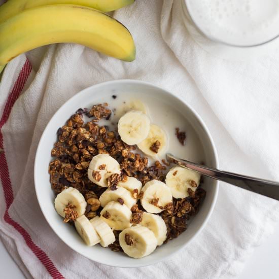 Cold Brew Granola with Chocolate